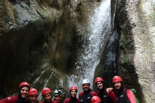 a group of people posing for the camera