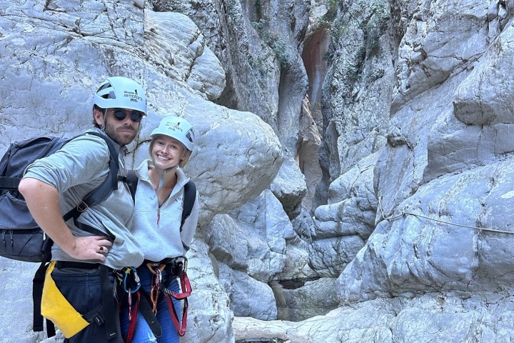 a person that is standing in the snow
