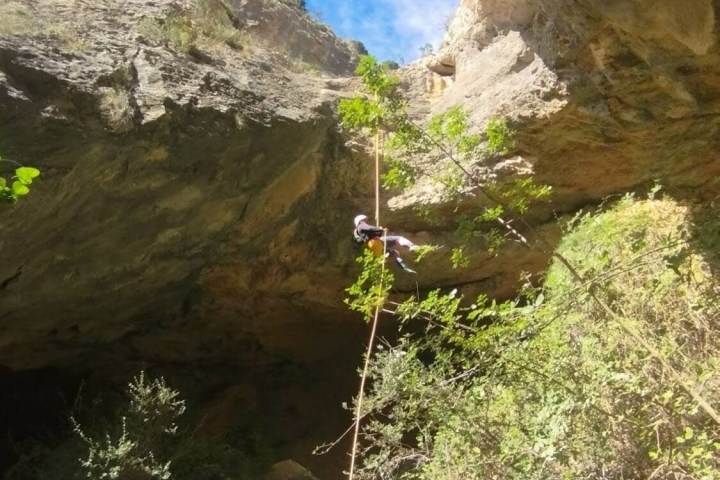 a view of a rocky mountain
