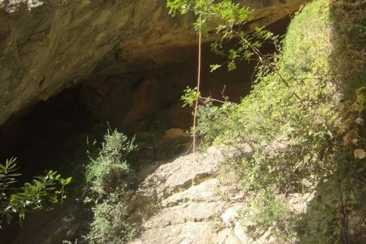 a man on a rocky hill