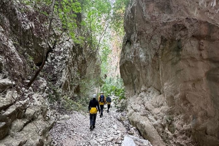 a person standing on a rock
