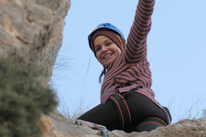 a man standing on a rock