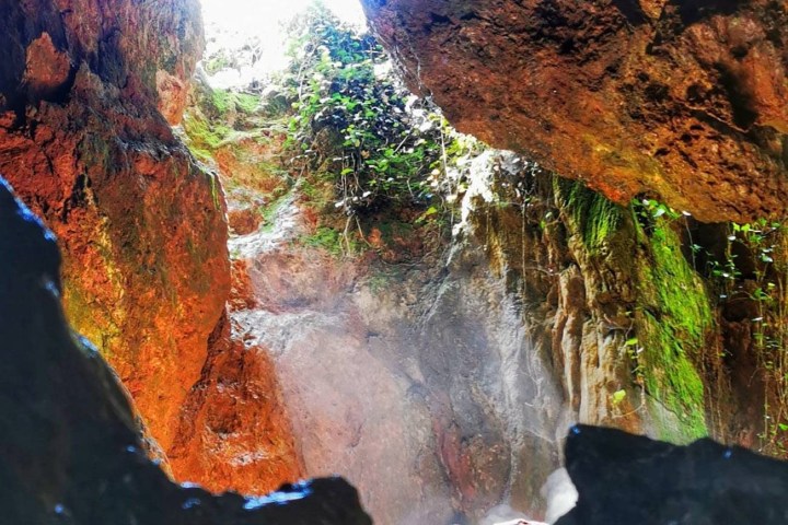a painting of a mountain