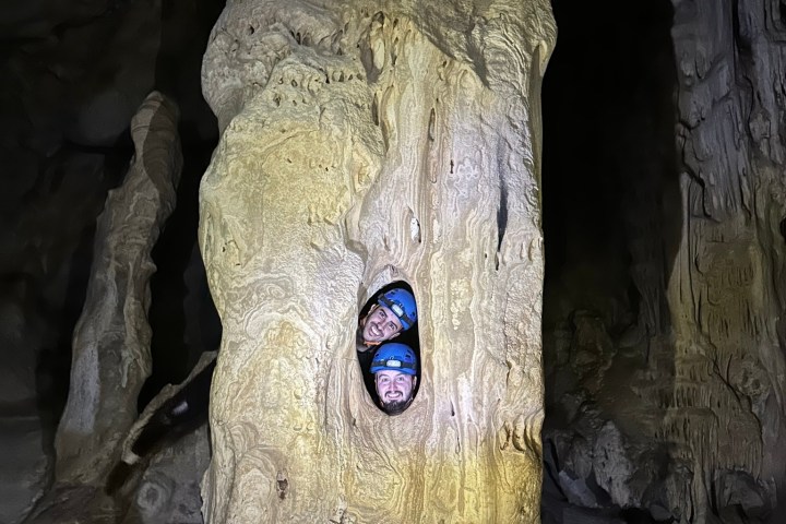 a close up of a rock