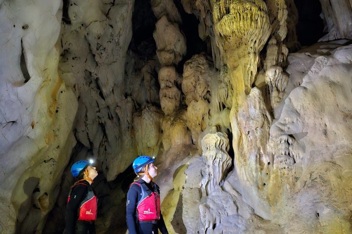 a group of people that are standing in the snow