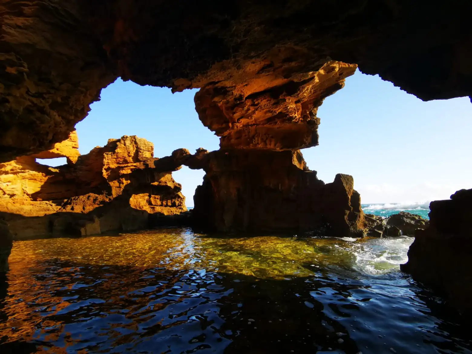 a sunset over some water