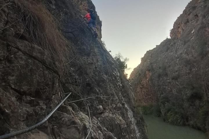 a rocky river with trees on the side of a mountain