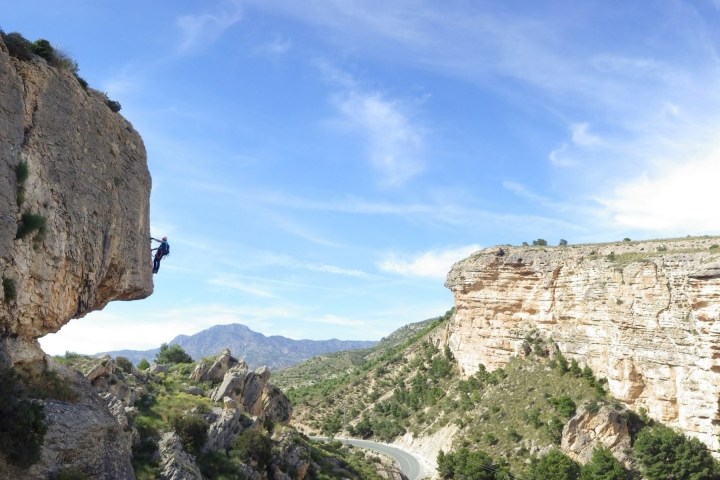 a view of a rocky mountain
